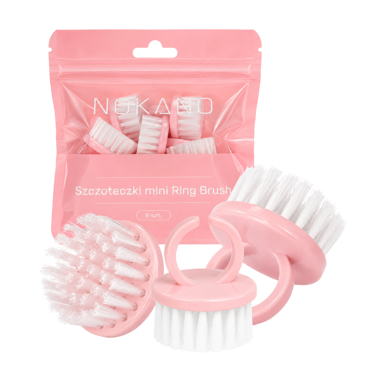 Szczoteczki Mini Ring Brush Różowa 5 Sztuk - obrazek 4